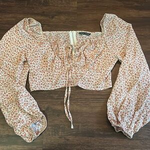 Floral long sleeve top